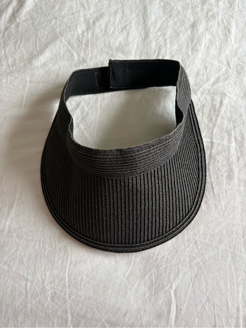 Black Ribbed Sun Visor